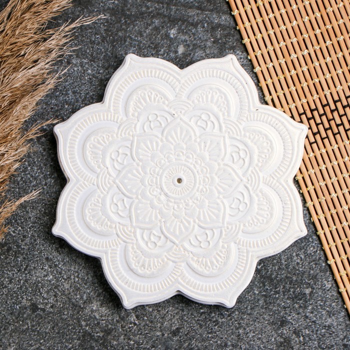 Подставка для благовоний «Мандала», жемчуг, 16×2 см